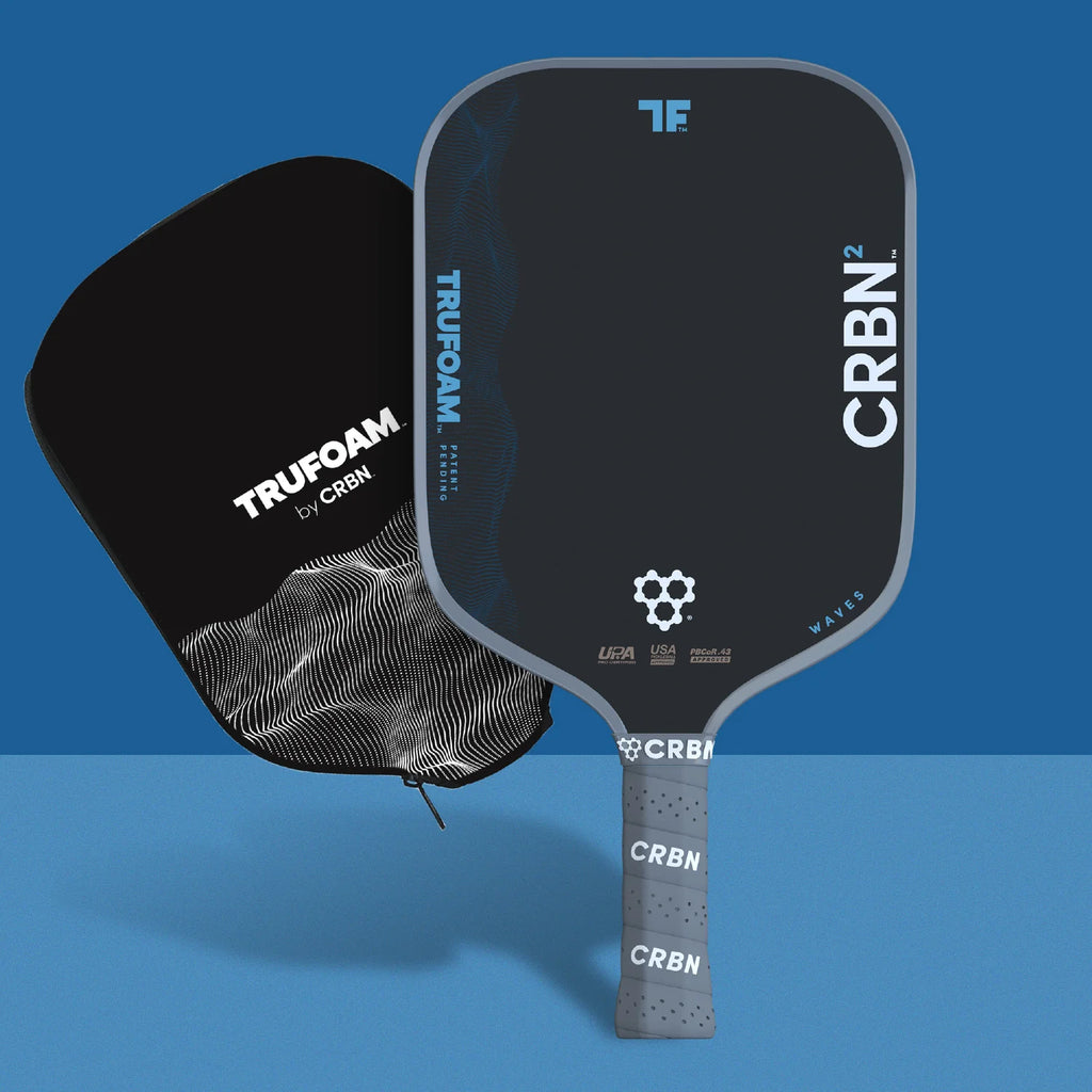 A CRBN² TruFoam WAVES SQUARE Pickleball Paddle,
available from IamRacketsports.com, online and in-store, Miami USA.