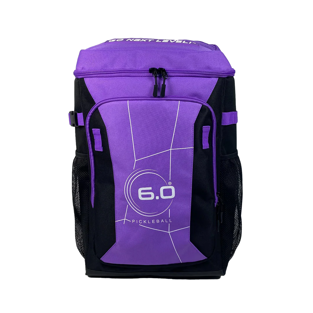 An amethyt colored Six Zero Performance Backpack, available from iamRacketSports.com.