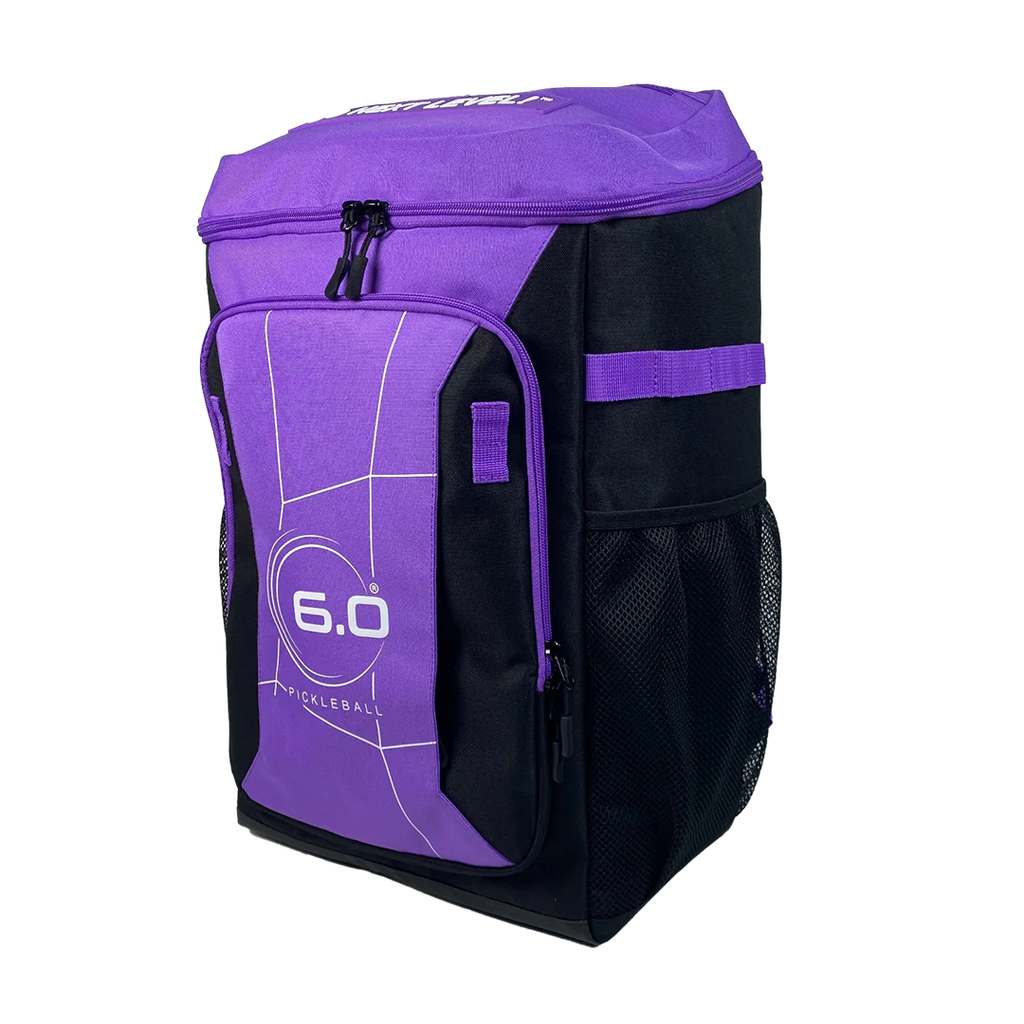 An amethyt colored Six Zero Performance Backpack, available from iamRacketSports.com.