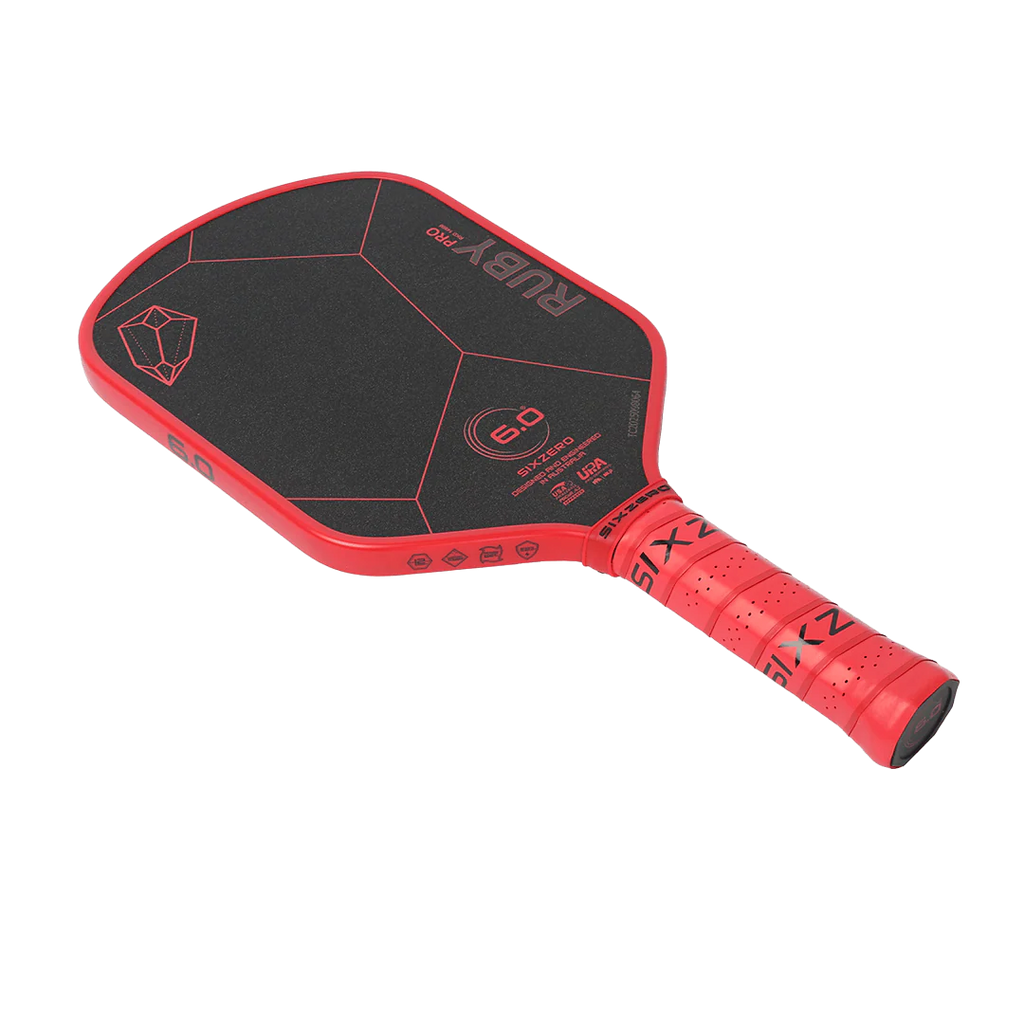 A Six Zero RUBY PRO 14mm PickleBall Paddle,  available from IamRacketsports.com, online and in-store, Miami USA, worldwide shipping.