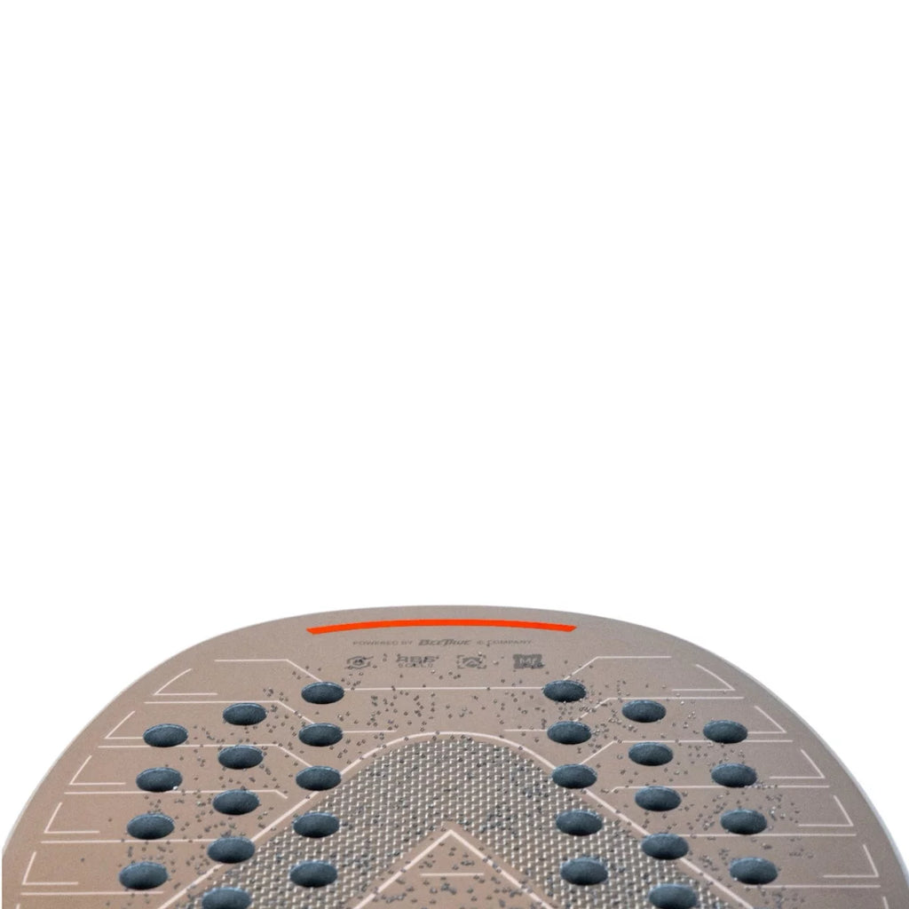 Racket face of a AMA Sport KRONES 2025 Hugo Russo Beach Tennis Racket. Shop Heroes brand at iamBeachTennis.com.