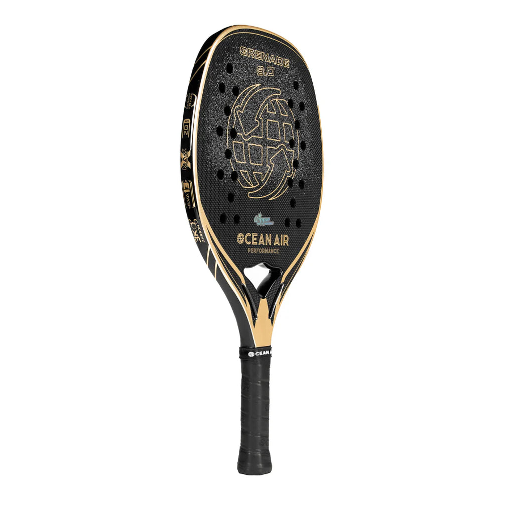 A Ocean Air 2024 GRENADE 6.0 Beach Tennis Racket with Glipper,
shop Ocean Air at "iamracketsports.com", Miami shop.
