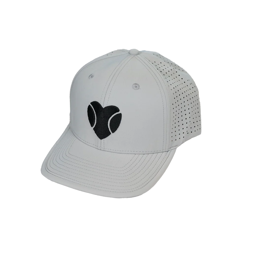 Sexy Brand Snapback Gray cap with a black heart design. Available from iambeachtennis.com in Miami Florida. Or worldwide shipping.