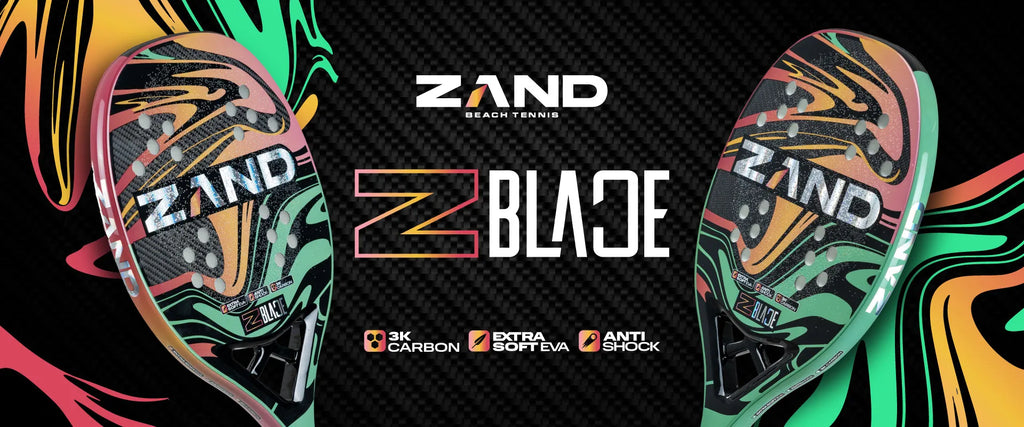 Zand Z BLADE Beach Tennis Racket Banner image.  iamBeachTennis/iamRacketSports is your premier Beach Tennis, Pickleball and Padel supplier.