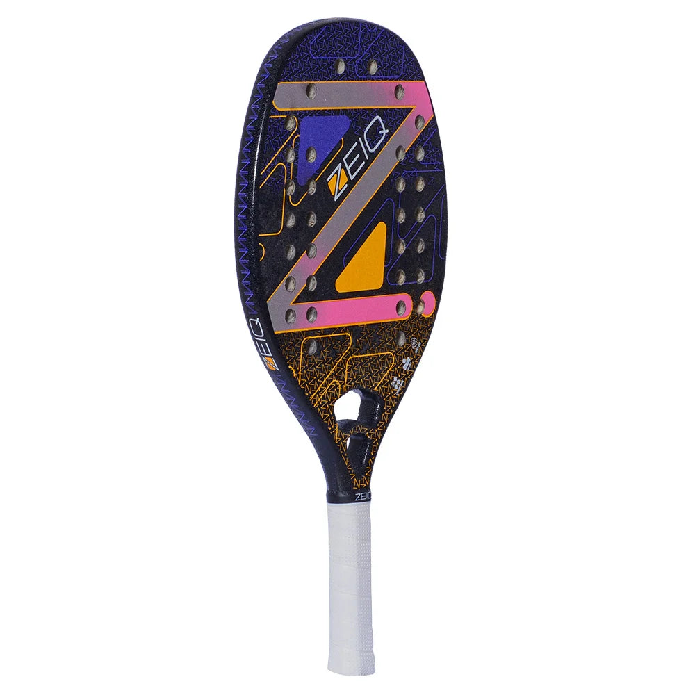 A Zeiq ADVANCED Beach Tennis Racket,
available from iamBeachTennis.com.