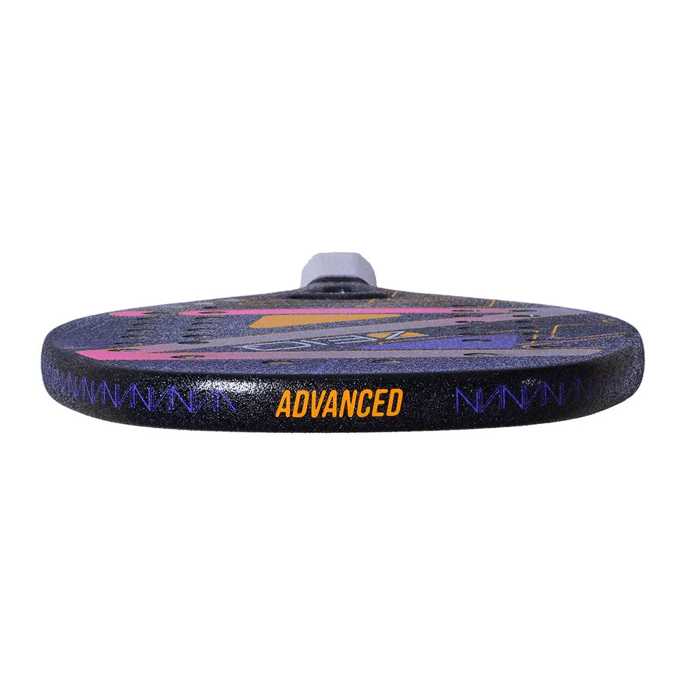 Top edge of a Zeiq ADVANCED Beach Tennis Racket,
available from iamBeachTennis.com.