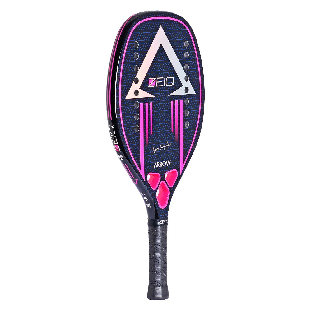 A Zeiq Arrow Álvaro Campanharo Beach Tennis Racket,
available from iamRacketSports.com.