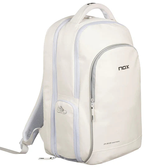 A Nox PRO White Series Backpack, available from iamRacketSports.com, online and in store.