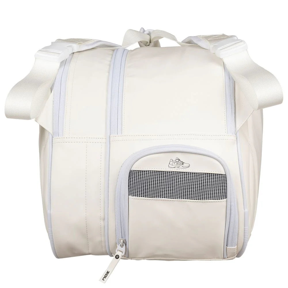 A Nox PRO Series White Racket Bag, available from iamRacketSports.com, in store and online.