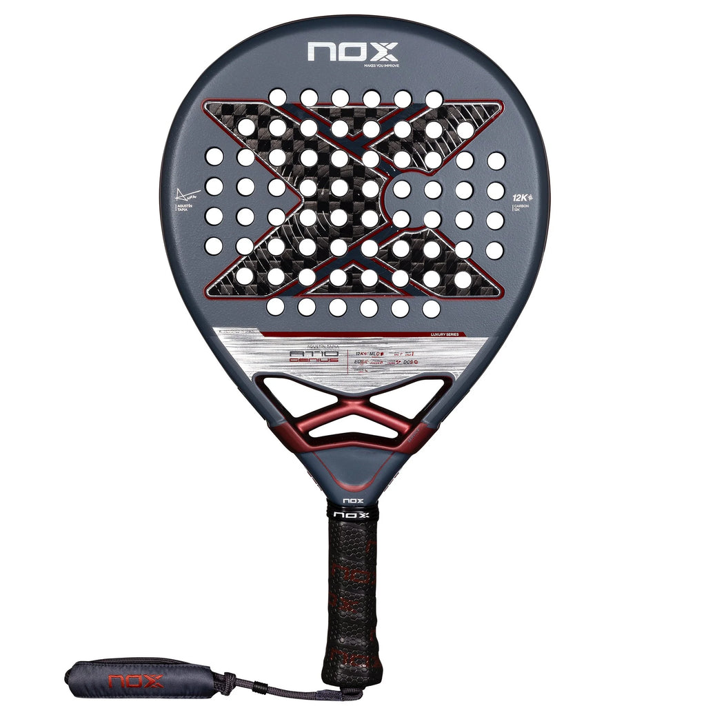 A Nox Luxury Series AT10 GENIUS 12K 2025 Agustín Tapia Padel Racket. Shop Nox at IamRacketSports.com, Miami Store.