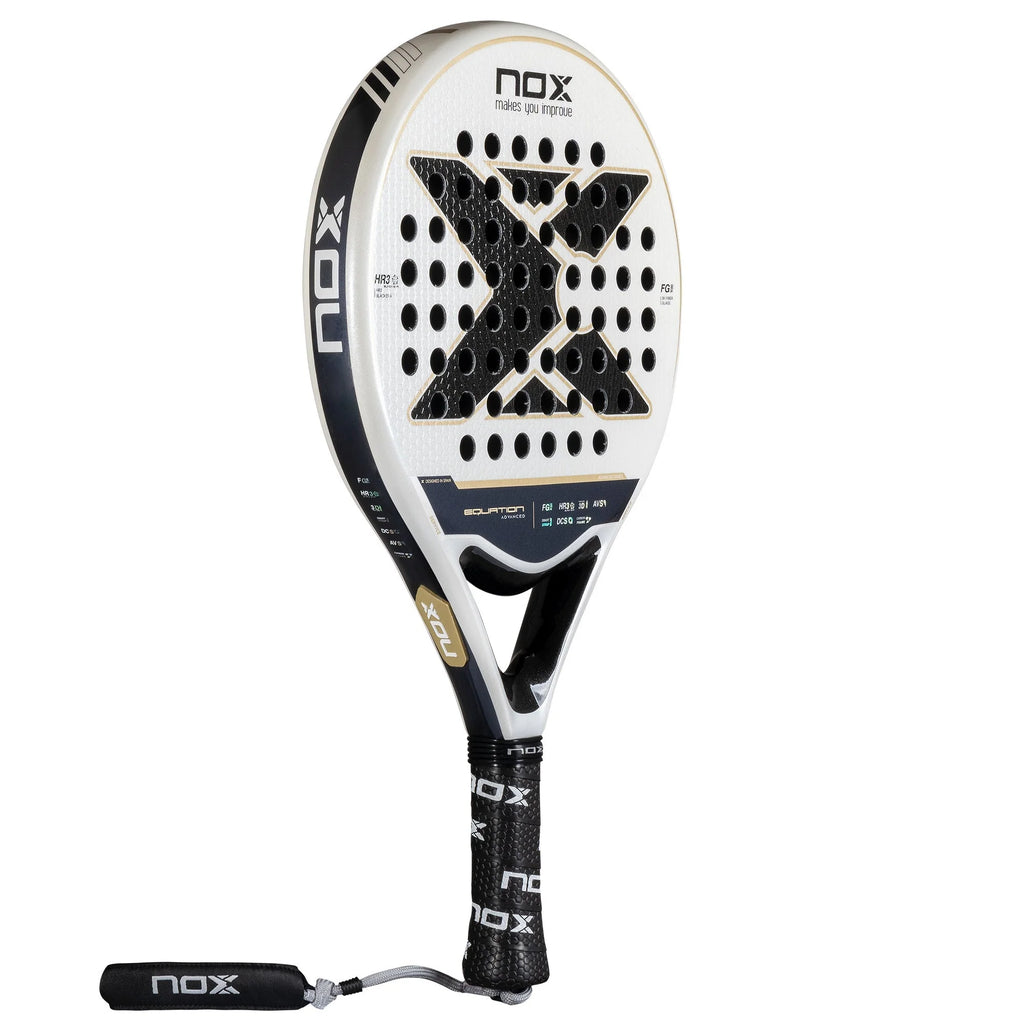 A Nox ADVANCED Series EQUATION Padel Racket. Shop Nox at iamRacketSports.com, online and in Miami Store.