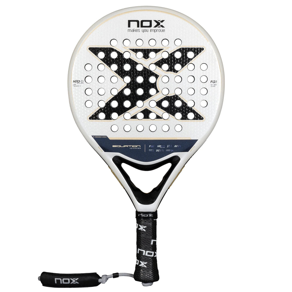 A Nox ADVANCED Series EQUATION Padel Racket. Shop Nox at iamRacketSports.com, online and in Miami Store.