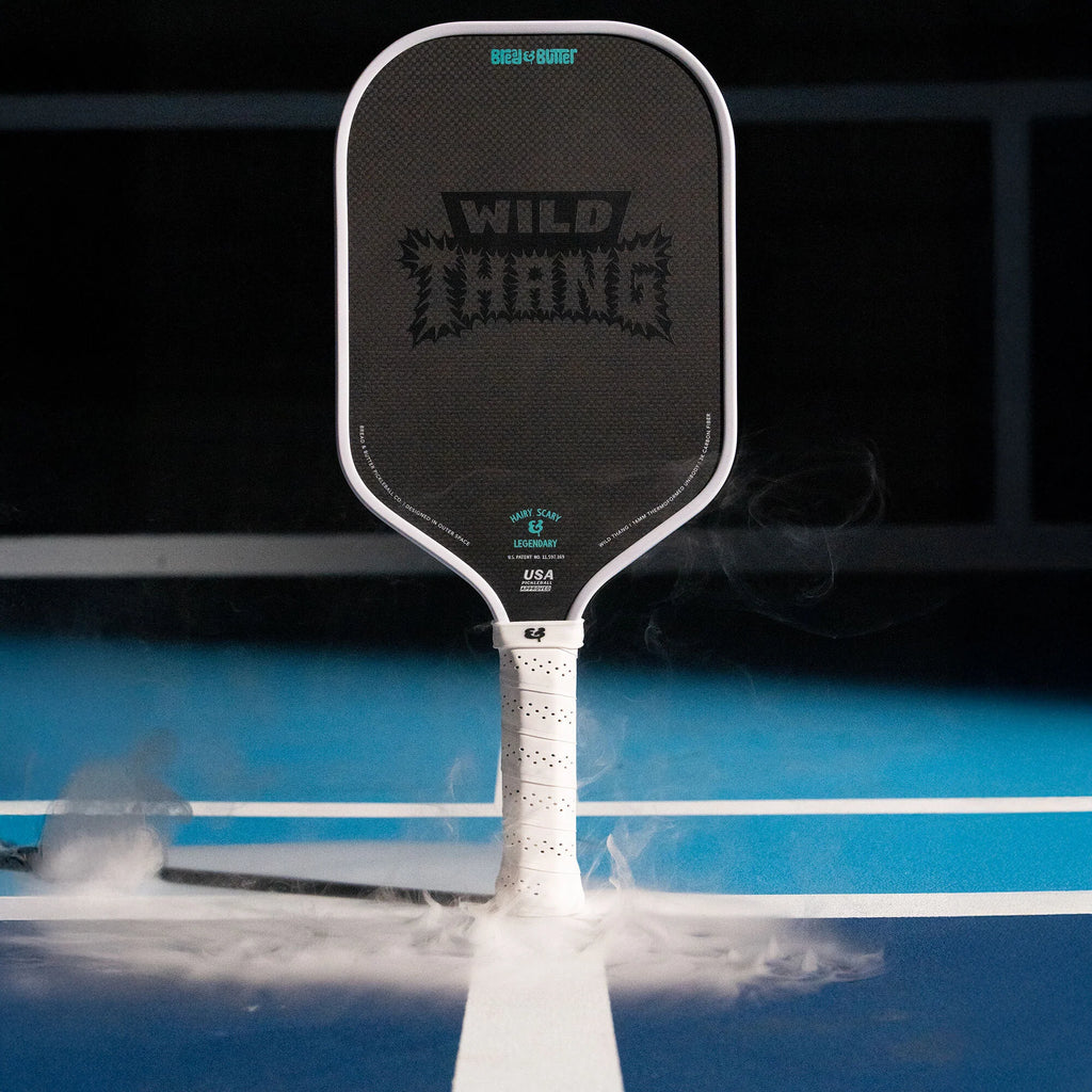 A Bread & Butter THE WILD THANG 16mm Pickleball Paddle, available from iamRacketSports.com, online and in store, Miami USA.