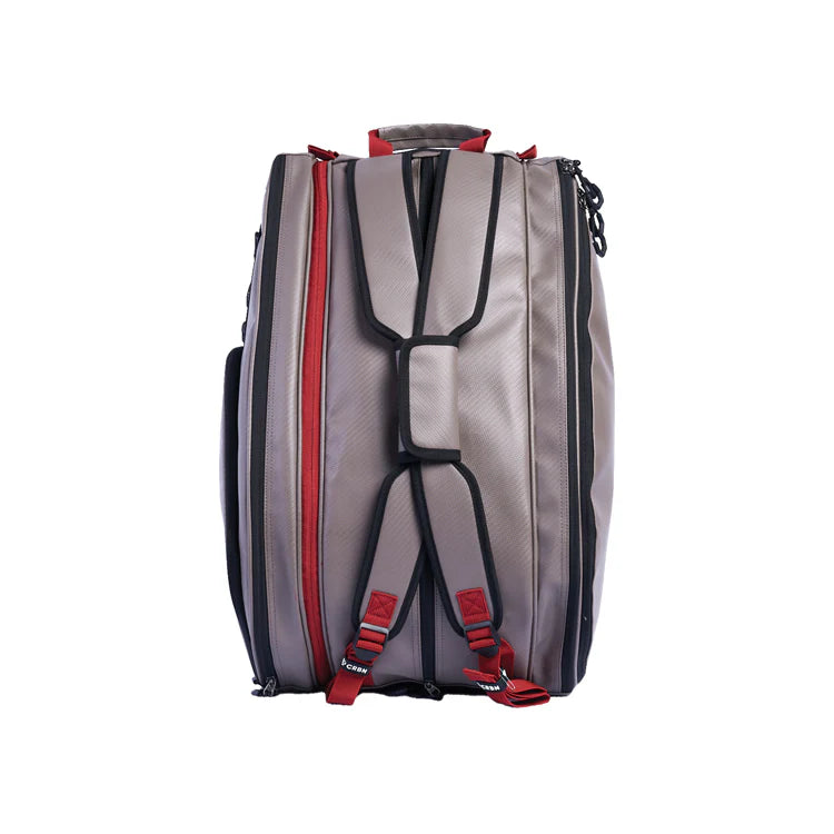 A gray CRBN Pro Team Tour Bag 2.0, available from iamRacketsports.com, Miami Store.