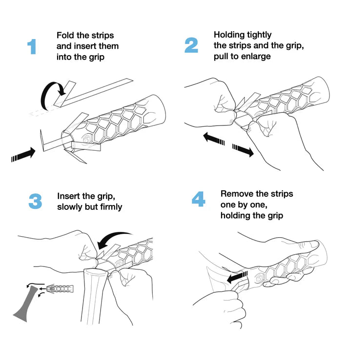 A infographic on the use of the   Hesacore Pickleball TOUR GRIP GEL. Available from iamRacketSports.com.