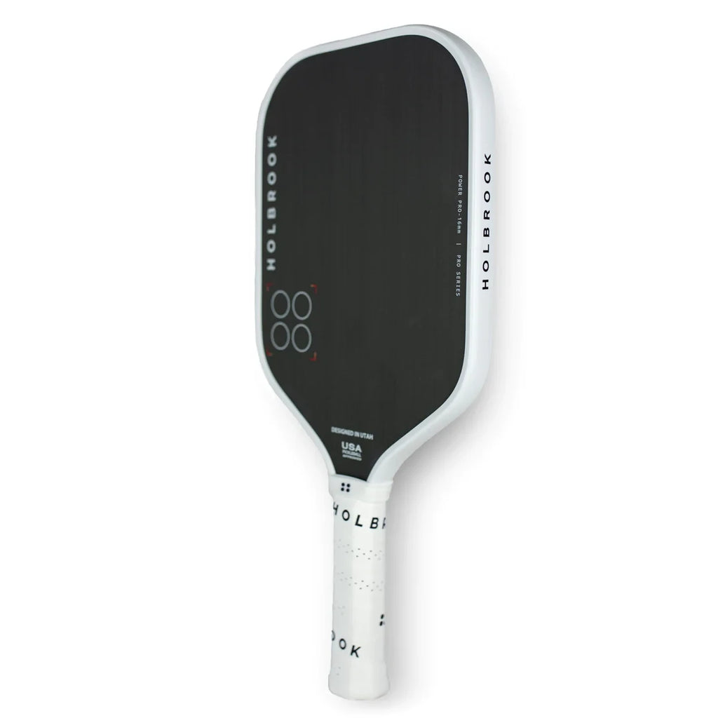 SPORT: Pickleball. Shop Holbrook Pickleball at USA's premier Racket and Paddle Sports store, "iamracketsports". Racket model is a 2023 Holbrook PRO - POWER PRO Pickleball Paddle/racket advanced/professional players. Racquet/Paleta is in vertical side orientation.