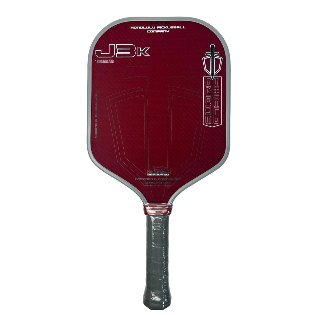 A Honolulu SWORD & SHIELD J3K  Pickleball Paddle, available from iamPickleball.store.