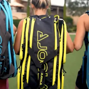 SPORT: PICKLEBALL. Shop Pickleball Paddles and Rackets at "iam-Pickleball.com" a division of "iamracketsports.com". 2023 Joola Tour Elite ProPickleball Duffle/Backpack Bag in Blue and Yellow, easily converts into a duffle bag.