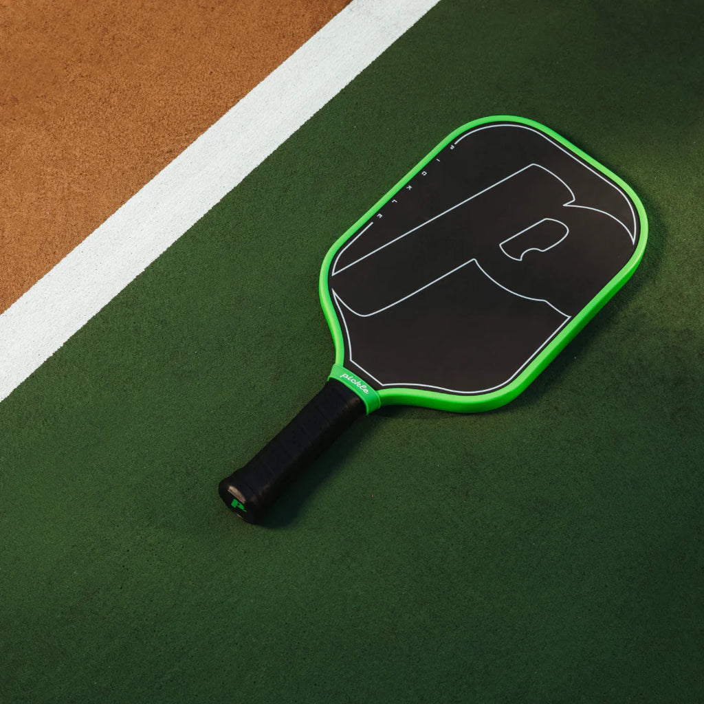A Pickle Brand KEY LIME JUICE Thermoformed, Toray T700 Raw Carbon Fiber Pickleball Paddle. shop for at iamRacketSports.com.