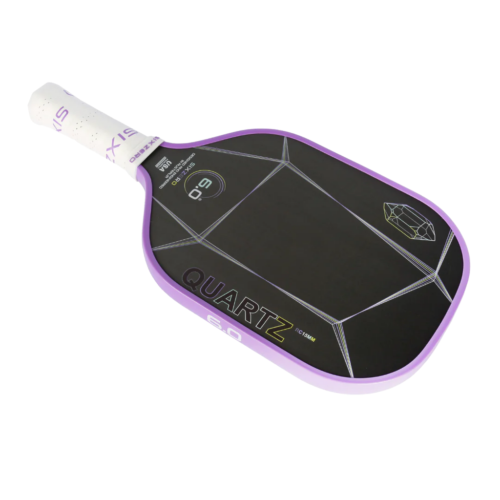 A Six Zero QUARTZ 15mm PickleBall Paddle, purchase at "iam-pickleball.com".
