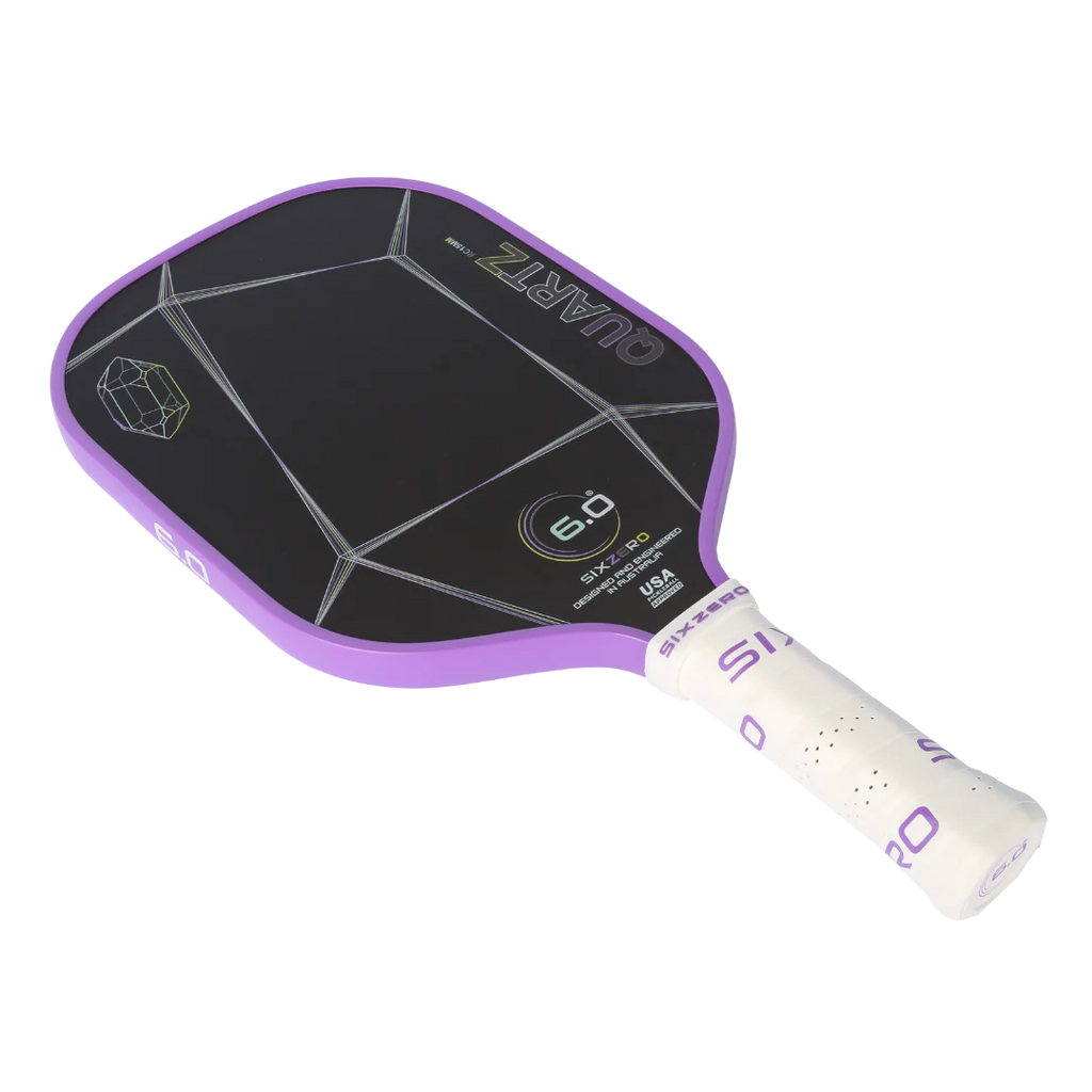 A Six Zero QUARTZ 15mm PickleBall Paddle, purchase at "iam-pickleball.com".
