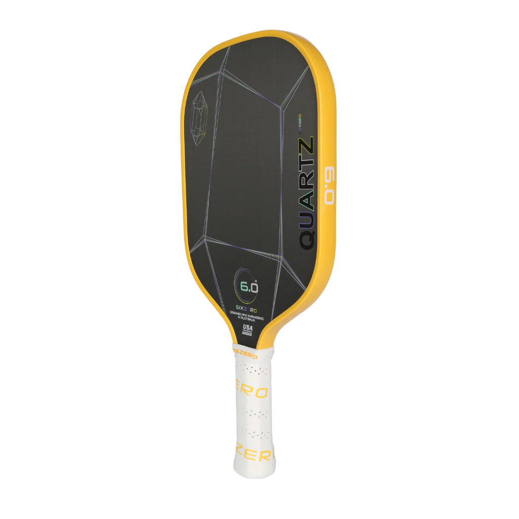 The citrine Six Zero QUARTZ 15mm PickleBall Paddle, purchase at "iam-pickleball.com".
