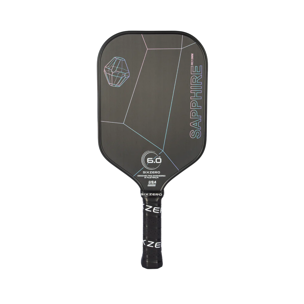 A Six Zero SAPPHIRE 2024 PickleBall Paddle, shop at "iamracketsports.com", Miami shop.
