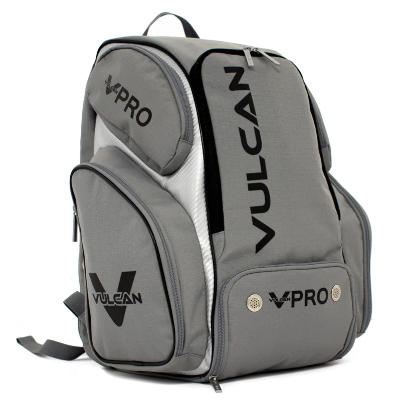 "iamPickleball.store" online store. A Vulcan VPRO Pickleball Backpack, grey.