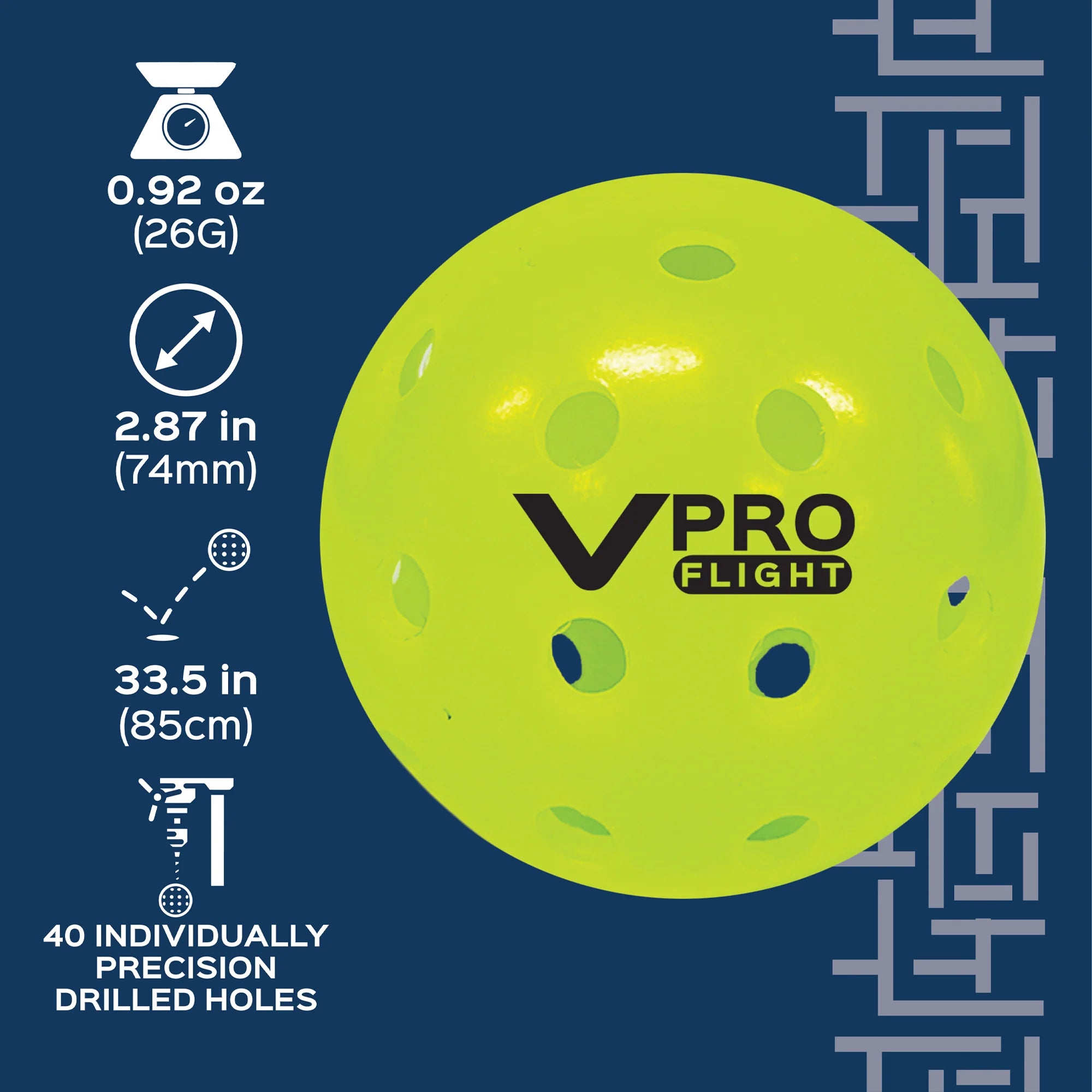 Vulcan VPRO FLIGHT Gen 2 Outdoor Pickleball | PPA Tour Ball