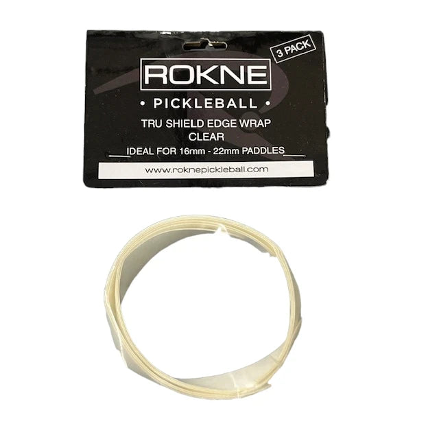 A 3 pack of  Rokne Pickleball Tru Shield Edge Wrap Tape Clear. Available at iamRacketSports.com, Miami store.