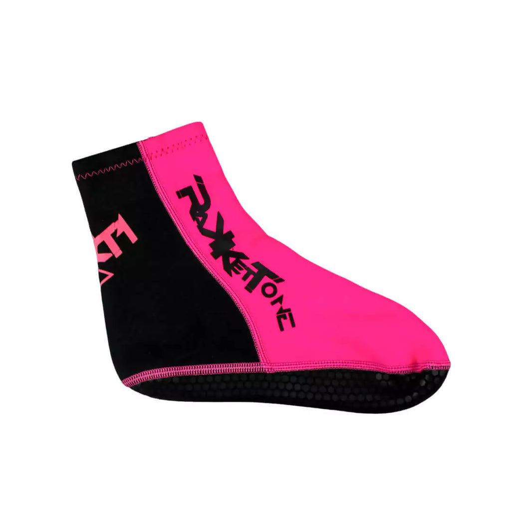 Shop iambeachtennis - Rakkettone Beach Tennis Pink and Black Neoprene Sand Socks.