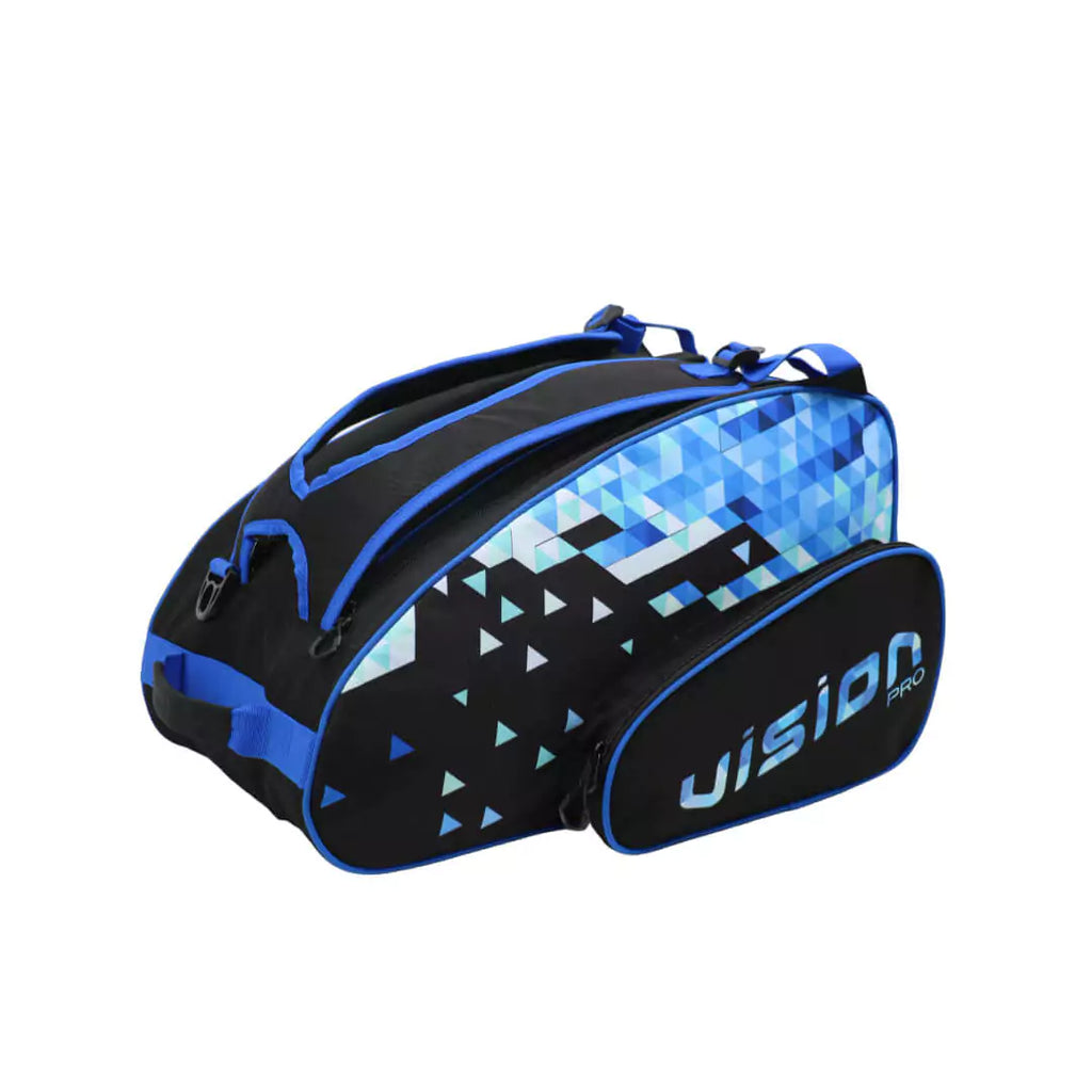 Shop Bags and Backpacks at iamBeachTennis - Vision TEAM NIXCO Backpack for Beach Tennis, Padel and Pickleball. Left side and top of bag.