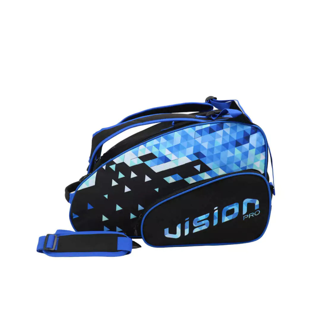 Shop Bags and Backpacks at iamBeachTennis - Vision TEAM NIXCO Backpack for Beach Tennis, Padel and Pickleball. Left side of bag and strap.