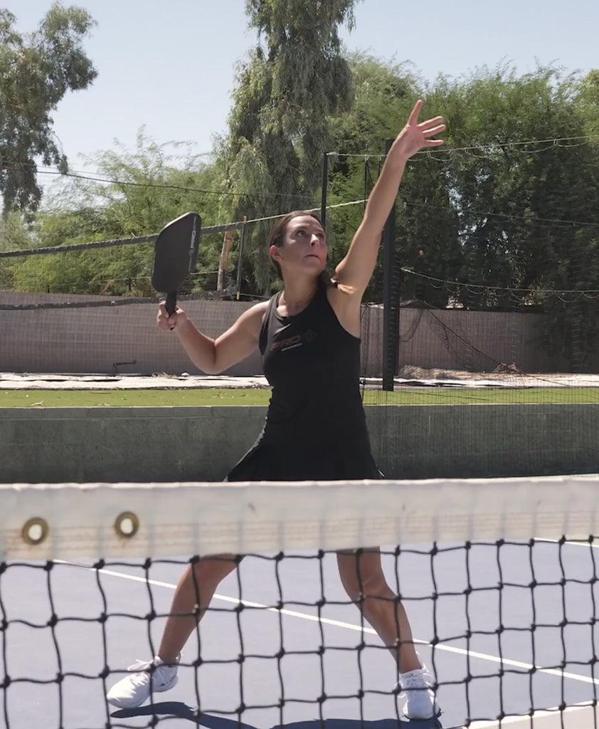 SPORT: PICKLEBALL. Pickleball paddles from "iamPickleball.store" boutique Depot Store. Promotional video of female player using the GearBox Sports PRO CONTROL ELONGATED Pickleball Paddle.
