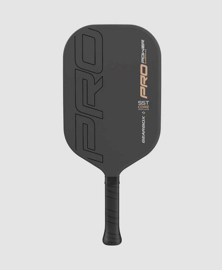 SPORT: PICKLEBALL. Shop GearBox  at "iamPickleball.Store",, world wide shipping. A video of a rotating GearBox Sports PRO POWER ELONGATED Pickleball Paddle.