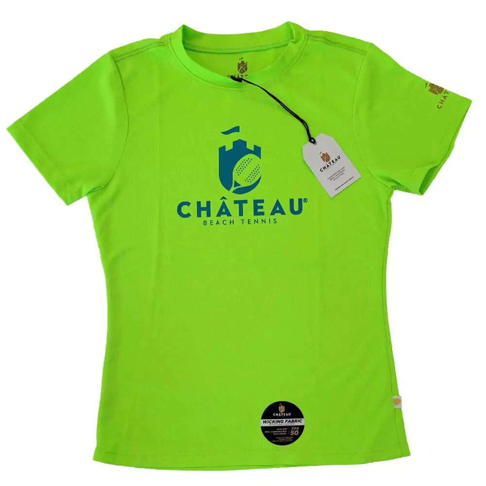 iamBeachTennis beach tennis boutique store - Chateau Sportswear brand beach tennis women's t-shirt color neon green