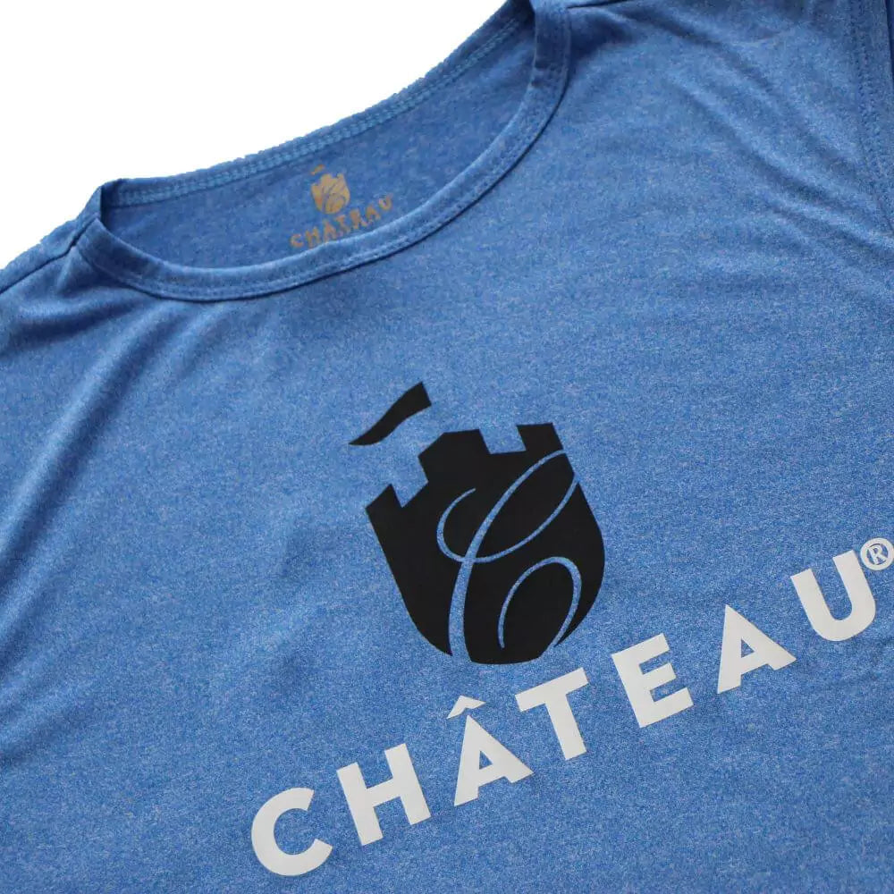 iamBeachTennis beach tennis boutique store - Chateau Sportswear brand Classic Men's tank top color blue, close up view