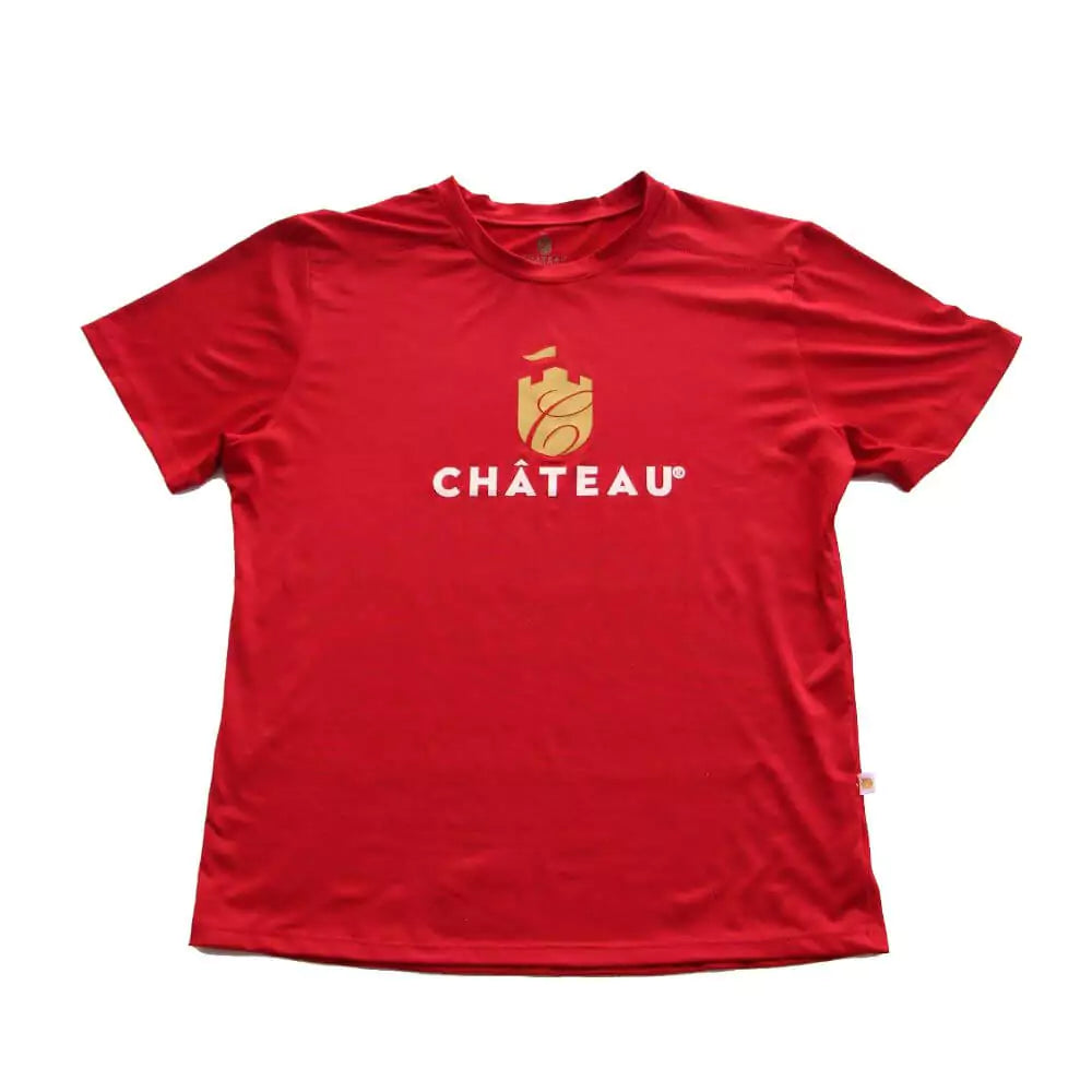 iamBeachTennis beach tennis boutique store - Chateau Sportswear brand classic men's t-shirt/tee color red, front