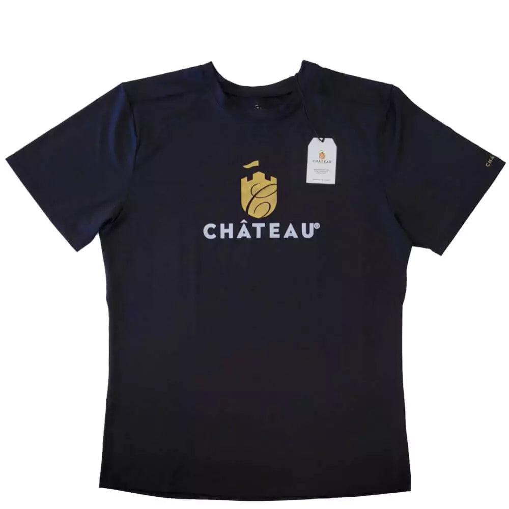 iamBeachTennis beach tennis boutique store - Chateau Sportswear brand classic men's t-shirt/tee color black, front