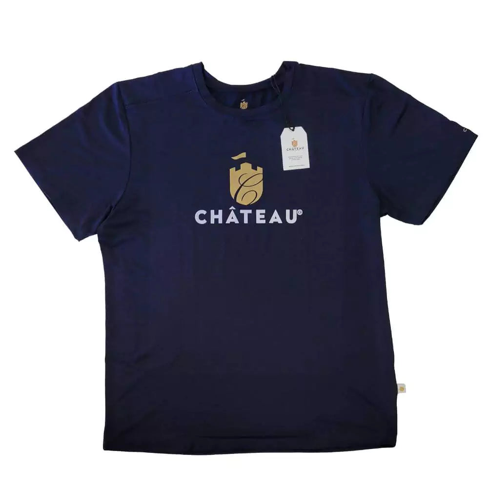 iamBeachTennis beach tennis boutique store - Chateau Sportswear brand classic men's t-shirt/tee color navy blue, front