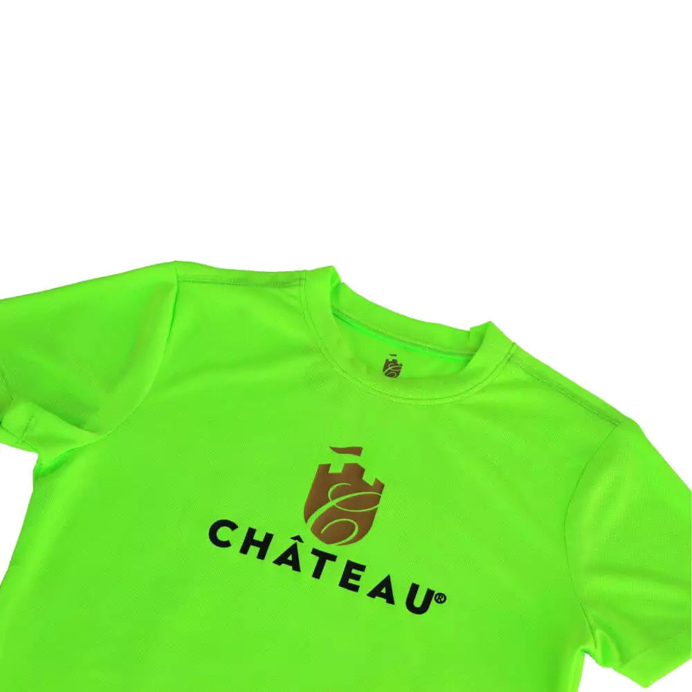 iamBeachTennis beach tennis boutique store - Chateau Sportswear brand classic women's t-shirt color neon green - close up view