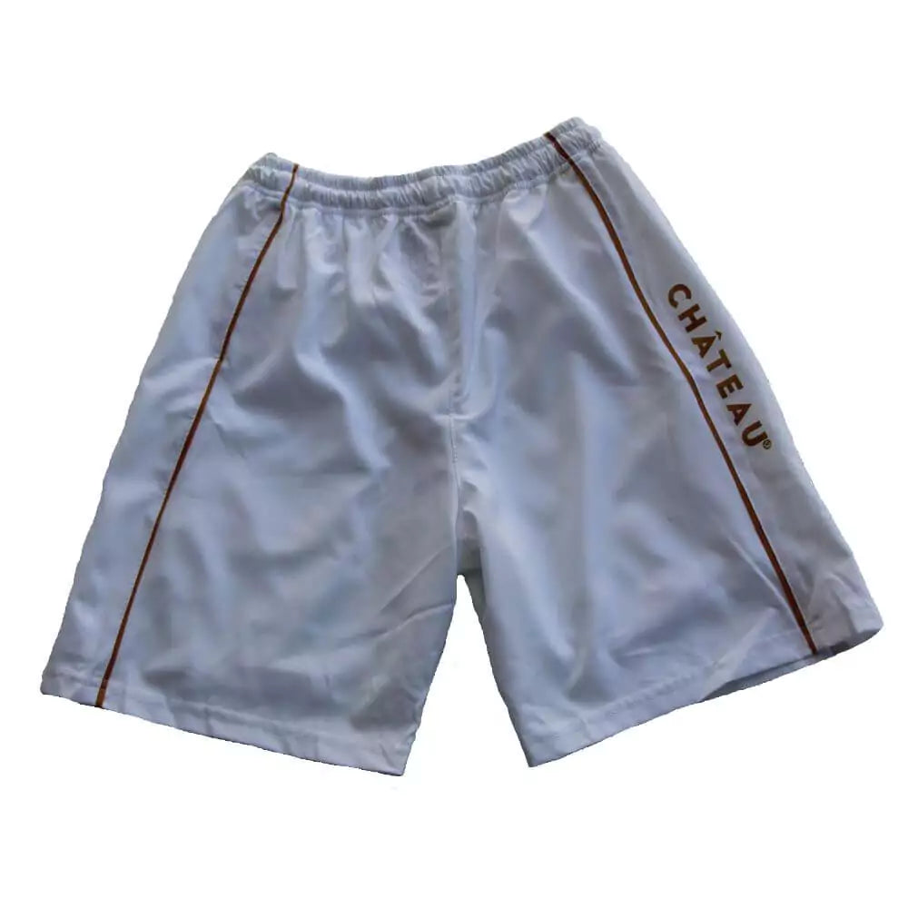 iamBeachTennis beach tennis boutique store - Chateau Sportswear brand classic men's shorts color white, back