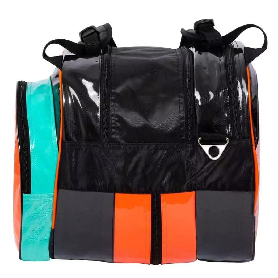 iambeachtennis BT Shop - Nox Beach Brand year 2022 BT paddle bag. The backpack model is a Nox Beach AR10 Team Beach Tennis racket bag - base of bag.