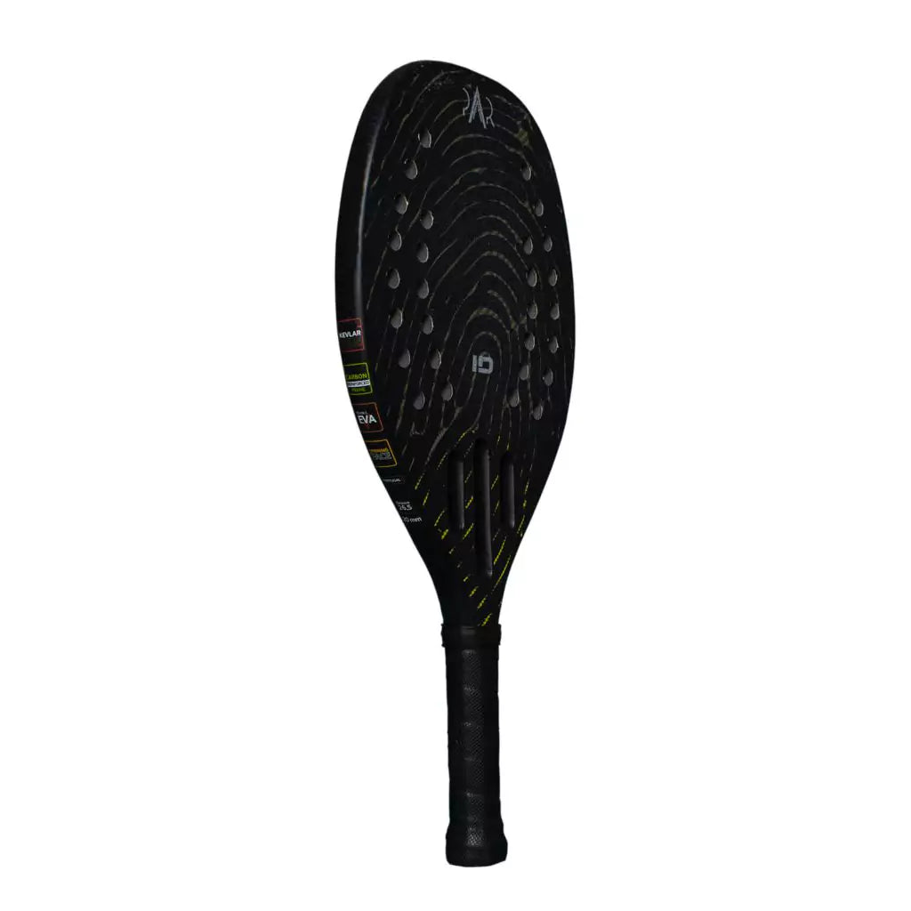  iam beachtennis online wharehouse store - PAAR Brand Beach Tennis Paddles - Racket model is PAAR ID 2023 an advanced/professional beach tennis racket/racchetta.  Raquet/Raquete Side View.