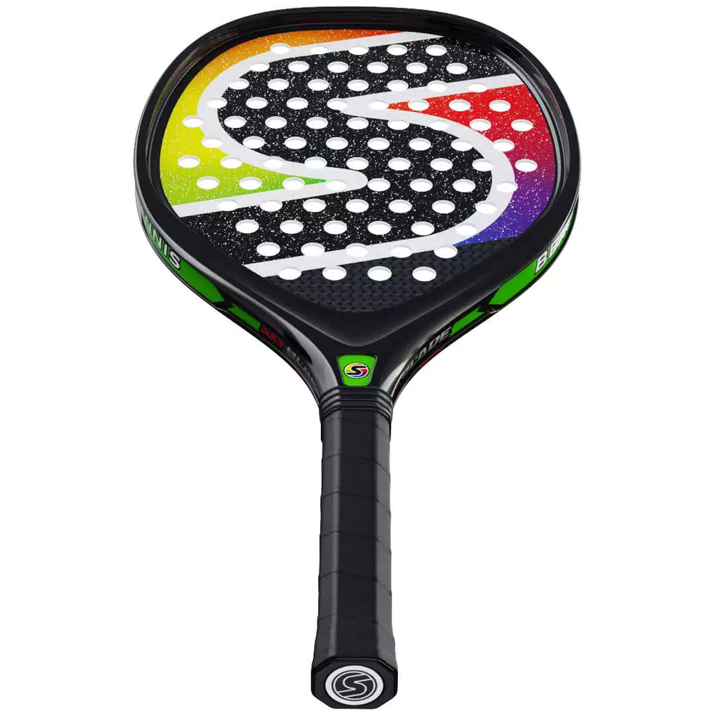 iambeachtennis presents - Sexy Brand Beach Tennis Paddles - Racket model is SEXY BLADE an advanced/professional beach tennis racket/racchetta. Raquet/Raquete is in a flat orientation