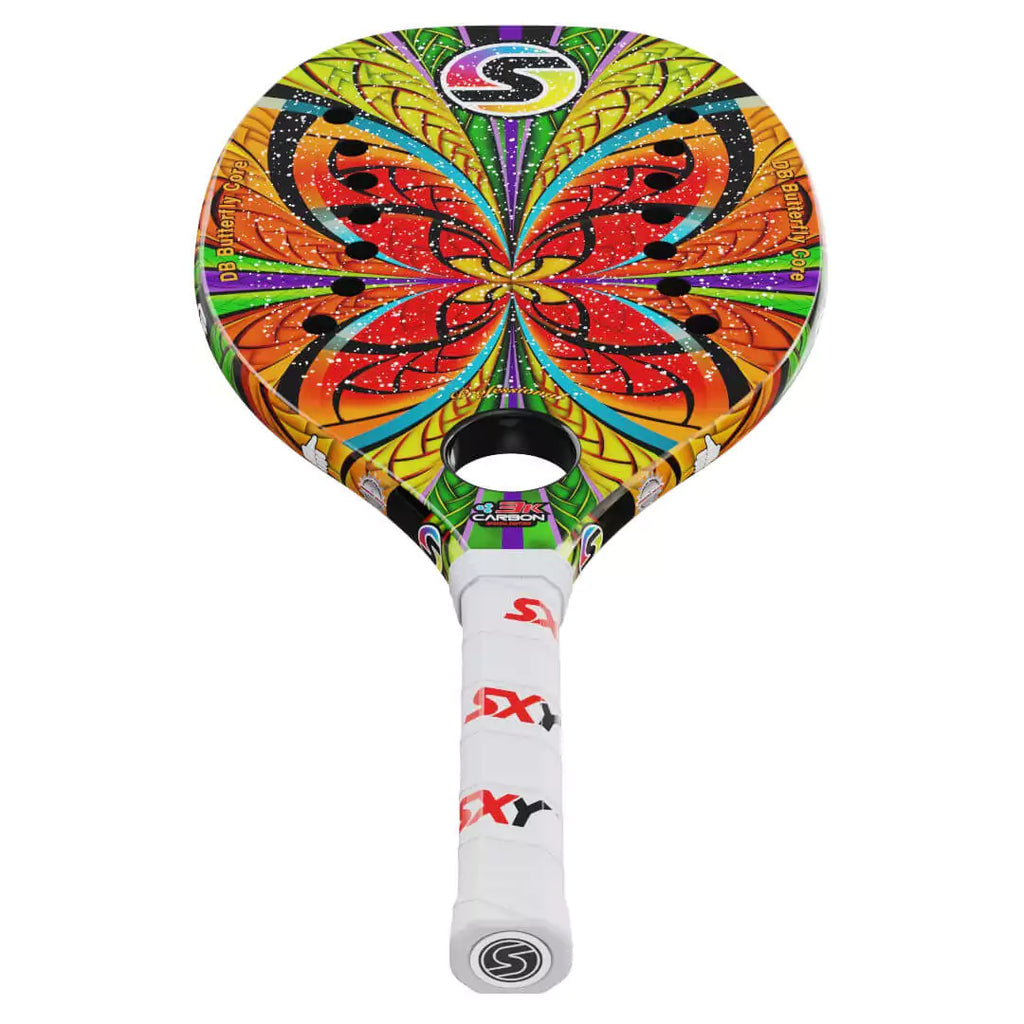 iambeachtennis presents - Sexy Brand Beach Tennis Paddles - Racket model is Sexy Butterfly GT 1 an advanced/professional beach tennis racket/racchetta. Raquet/Raquete is in a flat orientation