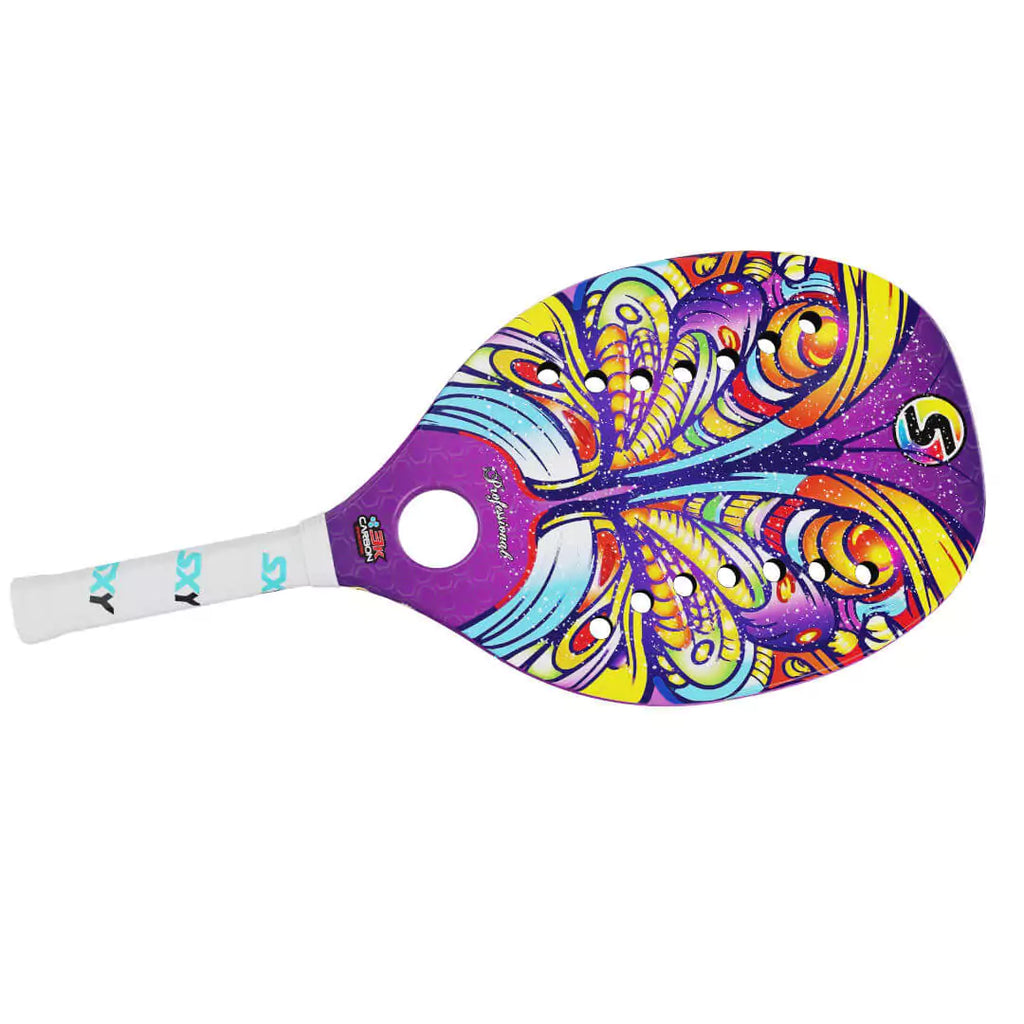 iam beachtennis online wharehouse store - Sexy Brand Beach Tennis Paddles - Racket model is Sexy Butterfly II GT an advanced/professional beach tennis racket/racchetta. Raquet/Raquete is in a flat right orientation