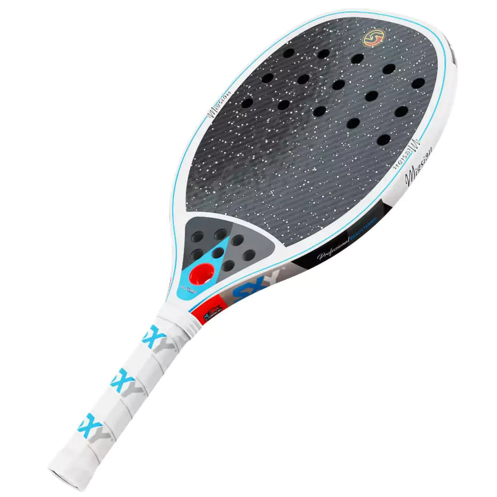 iambeachtennis a miami based store/shop presents - Sexy Beach Tennis Brand - Racket model is SXY MISSION an advanced/professional beach tennis racket/racchetta. Raquet/Raquete is in a right facing orientation