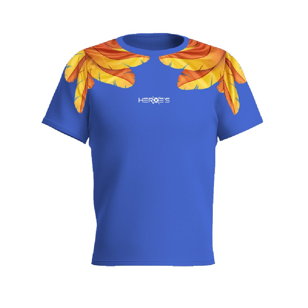 Shop i am beach tennis, Heroe's Brand Italia #BLUICARDO Men's Beach Tennis T-shirt,  tee is color blue.
