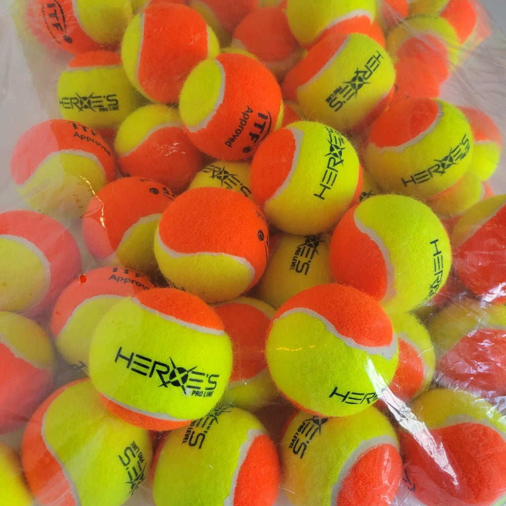 iamBeachTennis online store - Heroe's beach tennis brand ITF APPROVED X50 Beach Tennis balls Pro - 50 pack,  image shows 3 balls out of the bag